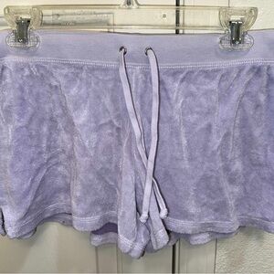 Vintage Juicy Couture Lilac Velour Terry Shorts Medium-NWOT